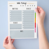 Lijst uitvoeren - Afdrukbare dagelijkse/wekelijkse Flyer (Hand)