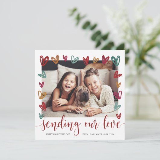  Lijst Valentijnsdag Foto Feestdagenkaart (Staand voorkant)