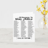 Lijst van 99 redenen om in leven te blijven - gees kaart (Gele Bloem)