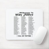 Lijst van 99 redenen om in leven te blijven - gees muismat (Met muis)