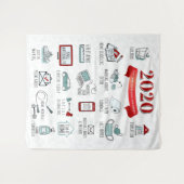 Lijst van activiteiten in quarantaine 2020 wandkleed (Voorkant (horizontaal))