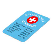 Lijst van alarmnummers op blauw magneet (Linkerzijde)