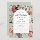 Lijst van Arch Botanical Birthday Party, Sage Gree Kaart (Voorkant / Achterkant)