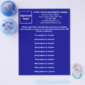 Lijst van bedrijfsproducten of -diensten Blue Flye Flyer (Enkel)