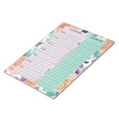 Lijst van blauwgroen lavendel-plantenslijm notitieblok (Schuin)