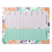 Lijst van blauwgroen lavendel-plantenslijm notitieblok (Voorkant)