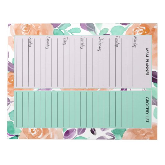 Lijst van blauwgroen lavendel-plantenslijm notitieblok (Voorkant)