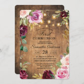 Lijst van  bloemen met licht schoonheid kaart (Voorkant / Achterkant)