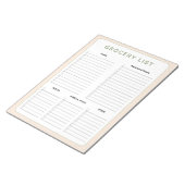 Lijst van boodschappenwinkels notitieblok (Schuin)