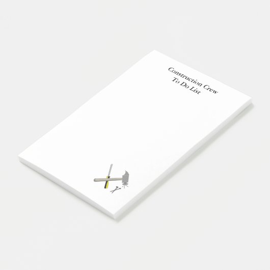 Lijst van bouwarbeiders post-it® notes (Schuin)