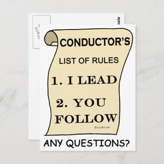 Lijst van constructeurs briefkaart (Voorkant / Achterkant)