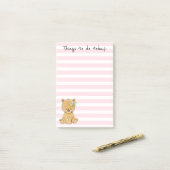 Lijst van Cute Teddy Bear Post-it® Notes (Op bureau)