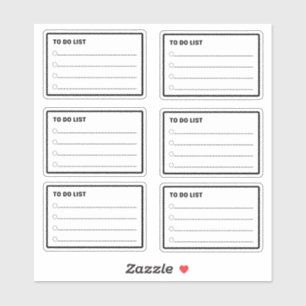 Lijst van dagelijkse planners sticker