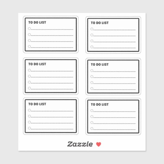 Lijst van dagelijkse planners sticker (Vel)