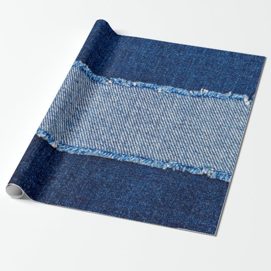 Lijst van de blauw spijkerbroek cadeaupapier (Uitgerold)