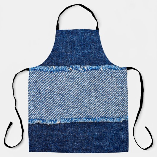 Lijst van de blauw spijkerbroek schort (Voorkant)