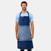 Lijst van de blauw spijkerbroek schort (Gedragen)