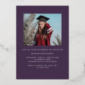 Lijst van de folie over de bekendmaking van Paars Uitnodiging (Achterkant)