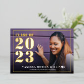 LIJST VAN DE folie VAN 2023 FOTO-AFSTUDEREN Folie Uitnodiging (Staand Voorkant)