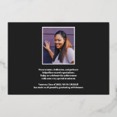 LIJST VAN DE folie VAN 2023 FOTO-AFSTUDEREN Folie Uitnodiging (Achterkant)