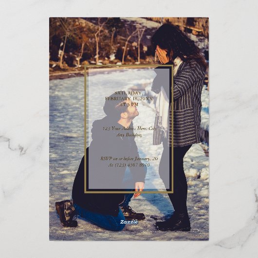 Lijst van de goudmijnen van het schoonmaakmiddel folie uitnodiging (Achterkant)