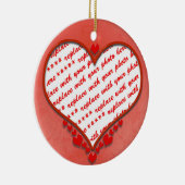 Lijst van de hartfoto van het glas keramisch ornament (Rechts)