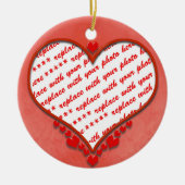 Lijst van de hartfoto van het glas keramisch ornament (Voorkant)
