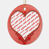 Lijst van de hartfoto van het glas keramisch ornament (Links)