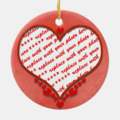 Lijst van de hartfoto van het glas keramisch ornament (Achterkant)