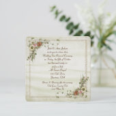 Lijst van de herfst Ivy Floral voor bruiloft Kaart (Staand voorkant)