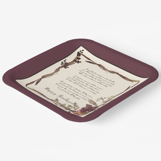 Lijst van de herfst met tekst papieren bordje (Gebogen)