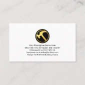 Lijst van de houthandwerker visitekaartje (Achterkant)