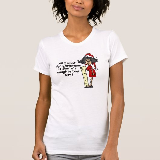 Lijst van de Jongen van de kerstman de T-shirt (Voorkant)