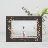 Lijst van de moderne fotomistletoe met kerstmis feestdagenkaart (Staand voorkant)