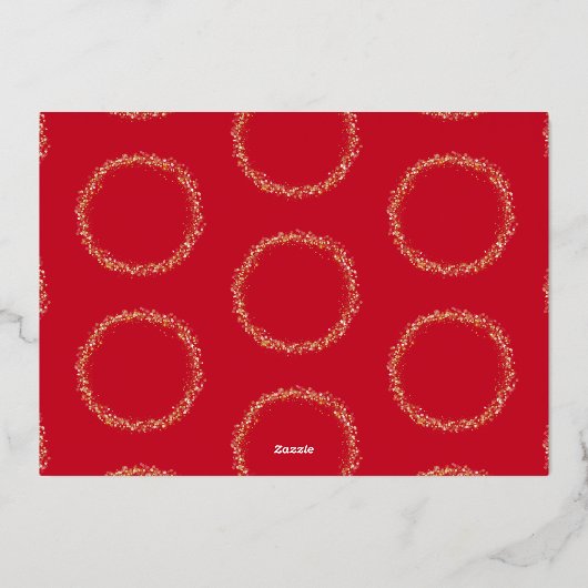 lijst van de moderne gouden sterren kerstfoto ' s folie feestdagenkaart (Achterkant)