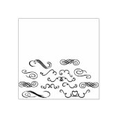 lijst van de rolgrens bloeit rubberstempel (Afrduk)