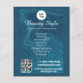 Lijst van diensten Iridescent Blauw Turquoise Aqua Flyer (Voorkant)