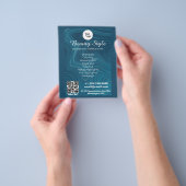 Lijst van diensten Iriserend Blauw Teal Aqua Flyer (Hand)