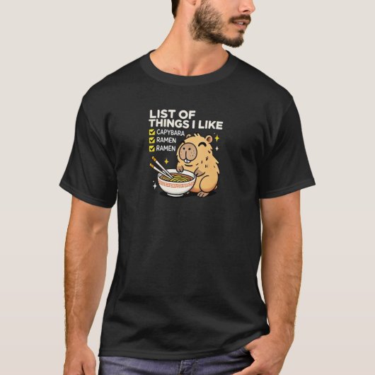 Lijst van dingen die ik leuk vind t-shirt (Voorkant)