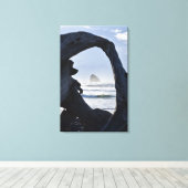 Lijst van drijfhout, kaapverdië canvas afdruk (Insitu (Houten vloer))