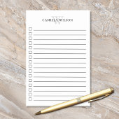 Lijst van eenvoudige monogram cheque post-it® notes