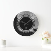  Lijst van elegant Black en Silver Damascus Grote Klok (Huis)