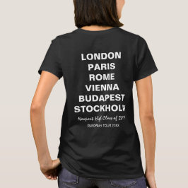 Lijst van Europese steden met trajecten T-shirt