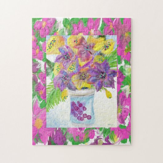 Lijst van Floral en Bloem Bouquet Legpuzzel (Verticaal)