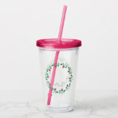 Lijst van Florence met roze roze roze bloemen Acryl Drinkbeker (Achterkant)