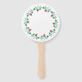 Lijst van Florence met roze roze roze bloemen Handwaaier (Achterkant)