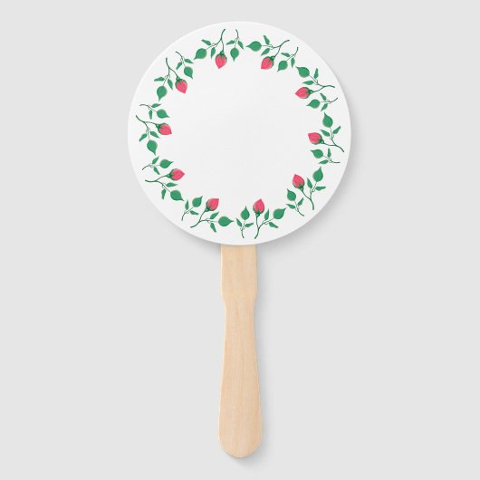 Lijst van Florence met roze roze roze bloemen Handwaaier (Voorkant)