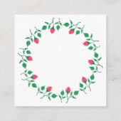 Lijst van Florence met roze roze roze bloemen Informatiekaartje (Achterkant)