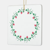 Lijst van Florence met roze roze roze bloemen Keramisch Ornament (Links)