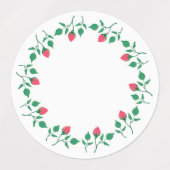 Lijst van Florence met roze roze roze bloemen Labels (Design 2)